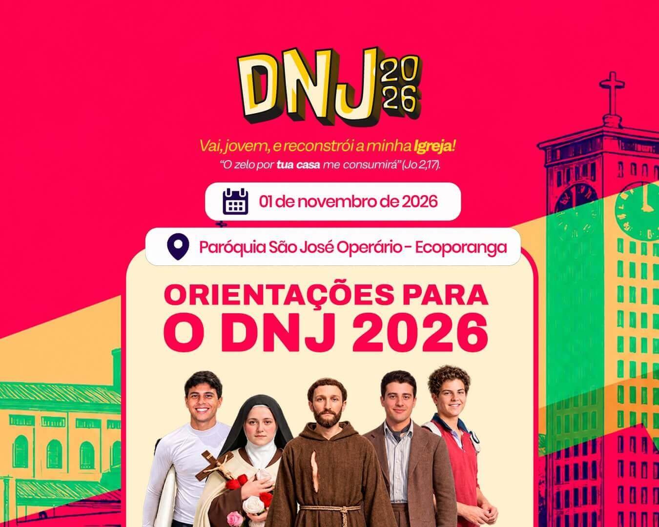 DNJ 2026: confira as orientações para participar do encontro em Ecoporanga
