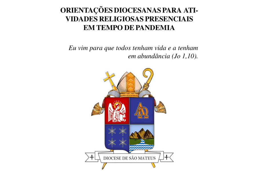 Orientações diocesanas para atividades religiosas presenciais em tempo de pandemia