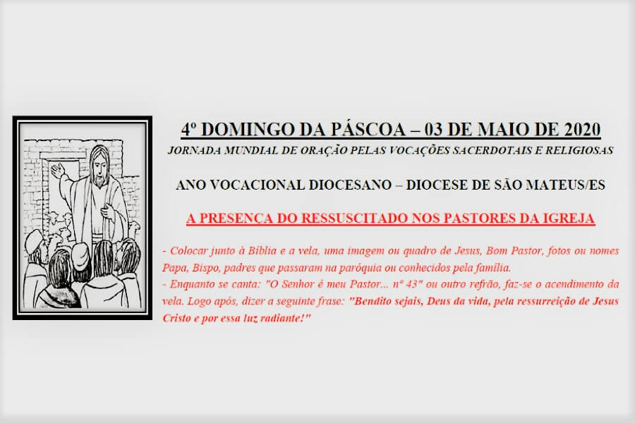 Folheto de celebração do 4° Domingo da Páscoa em Família