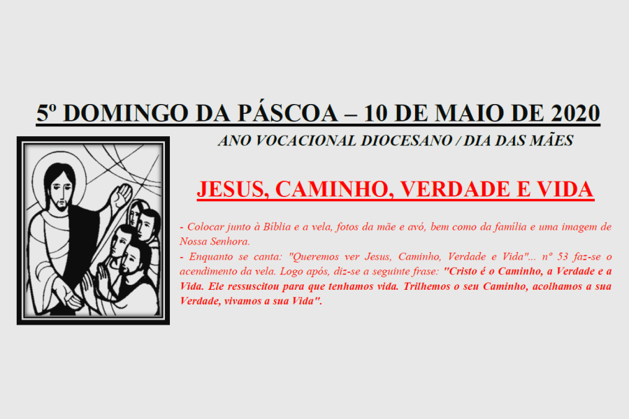 Folheto de celebração do 5° Domingo da Páscoa em Família