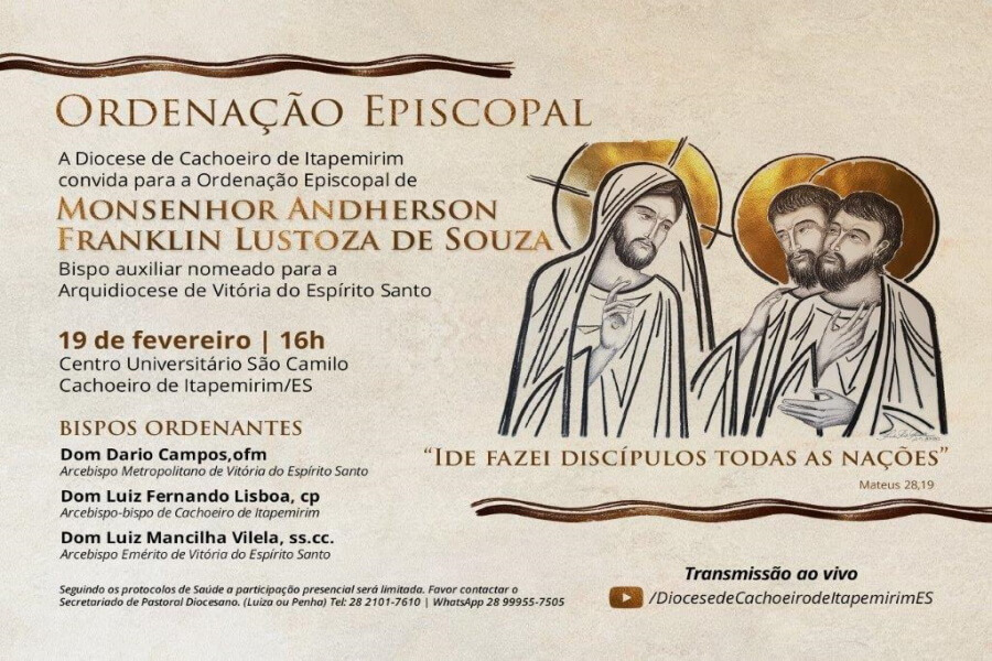 Data da Ordenação Episcopal de Monsenhor Andherson Franklin é divulgada